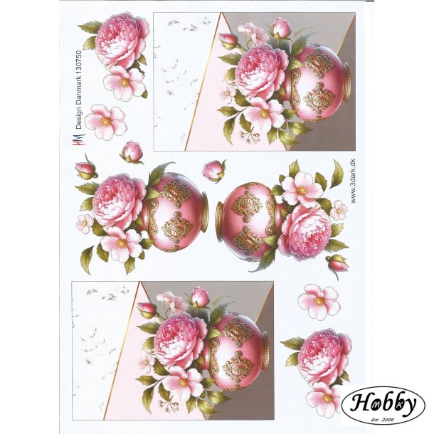 Lyserde blomster i vase