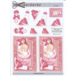 Sovende babypige og baby ting