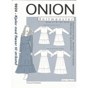 Onion Mnster plus strrelse Kjole med flser