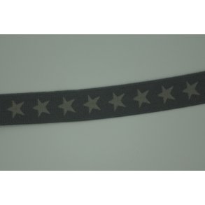 Bukse elastik gr� med stjerner