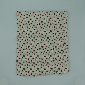 Off white med sm rde roser FQ