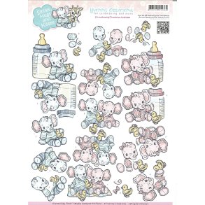 Sm� elefanter bl�/ lyser�d