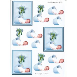 Billede med lysebl� baby