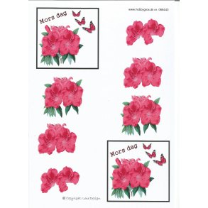 Mors dag m/ pink blomster