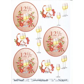 Kobber bryllup med champange glas