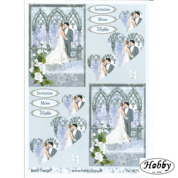 Brudepar p balkon aflangt