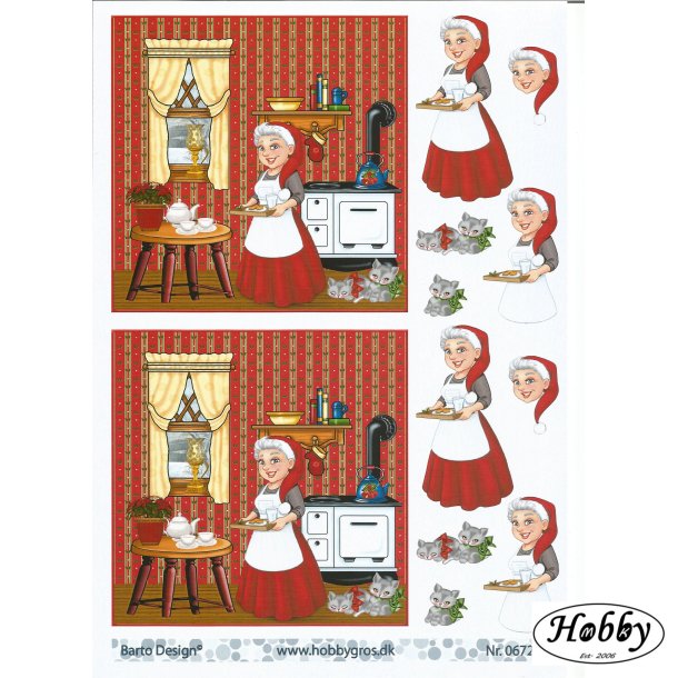 Nissemor med kaffe og kage