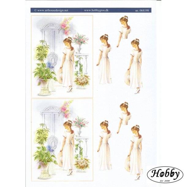 Konfirmandinde med blomster