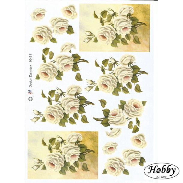 Hvidr/ grnne blomster