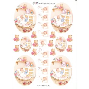 Baby i lyser�d vugge