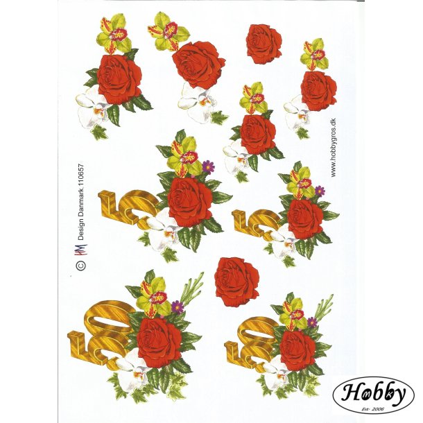 Guldbryllup med blomster