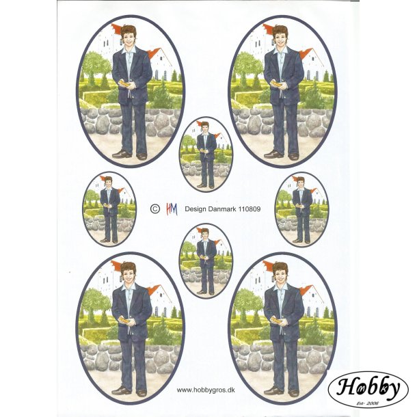 Konfirmand ved kirken