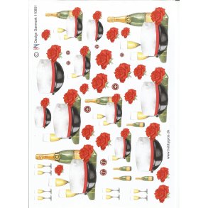 Rd studenter hue med champange