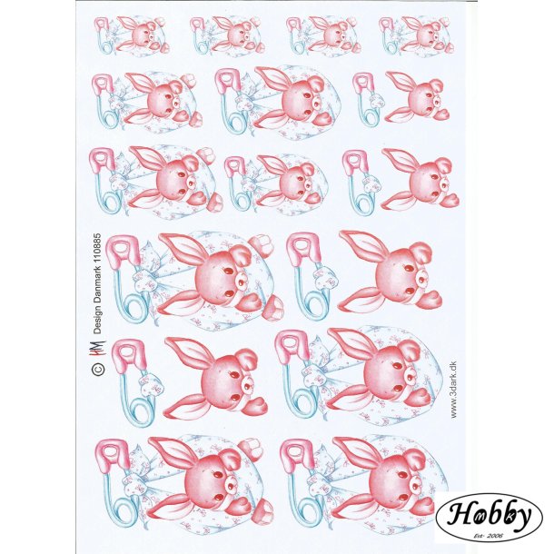 Lyser�d kanin der h�nger i ble