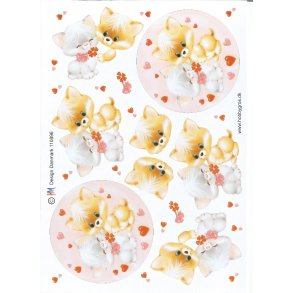 Missekatter m/ hjerter lyserd