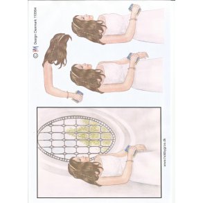 Konfirmandinde ved vindue