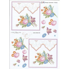 Flere farvet blomster