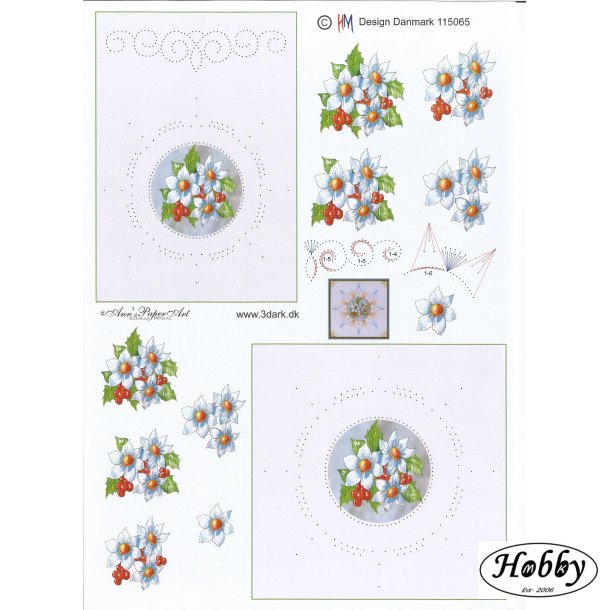 Hvide blomster med br