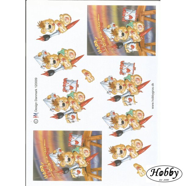 Lille bamse m/ maling