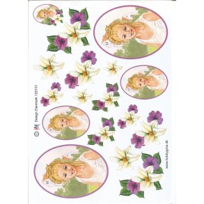 Konfirmandinde ovalt billede