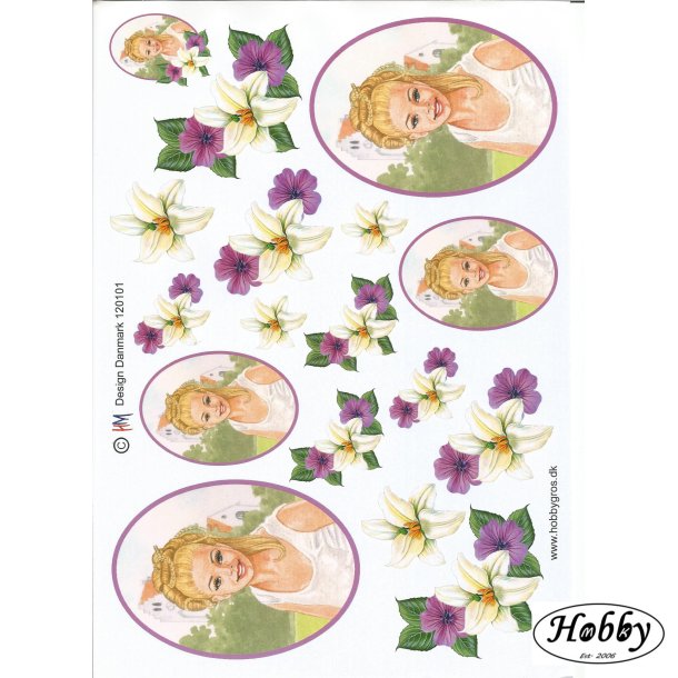 Konfirmandinde ovalt billede