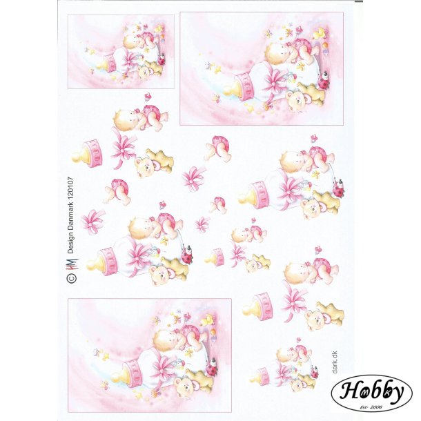 Lille baby m/bamse lyser�d