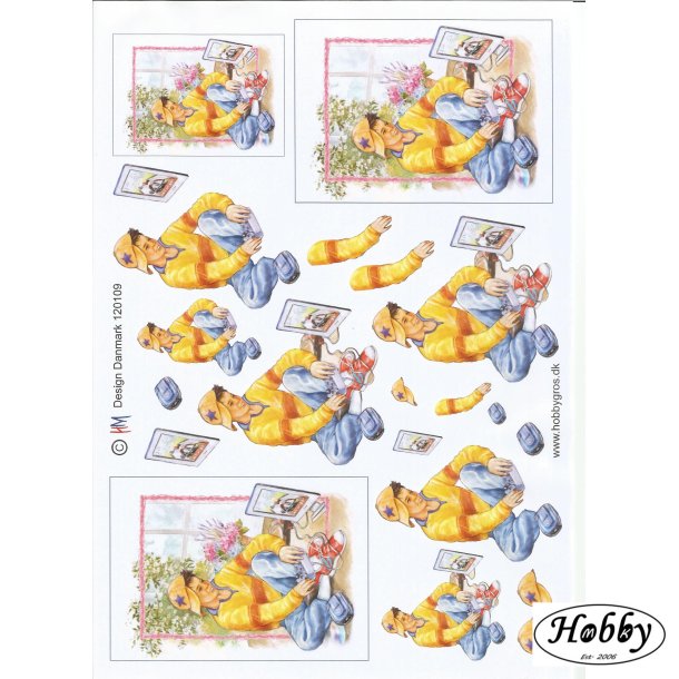 Dreng med compurter spil