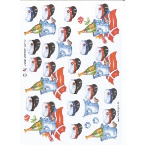 Studenterhuer og champange i spand