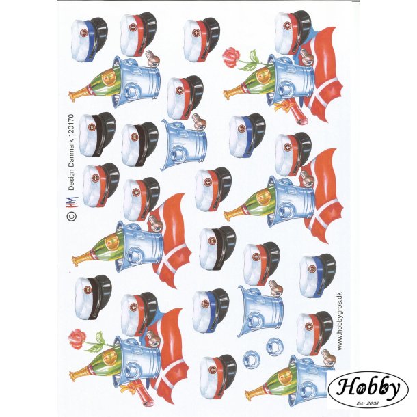 Studenterhuer og champange i spand