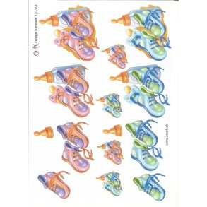 Baby sko bl�/lyser�de