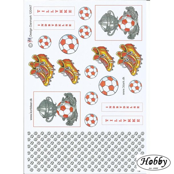 Rd fodbold med pokal