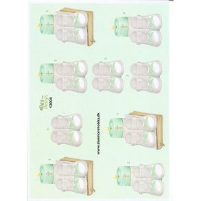 Babysko med lys mintgr�n