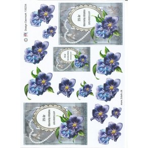 Slvbryllups tekst i bl farver