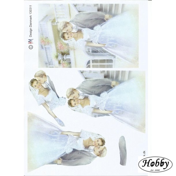 Bryllup stort telegram