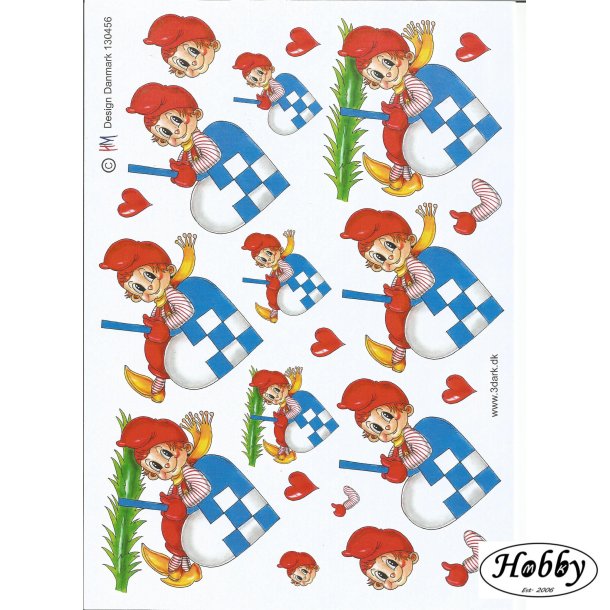 Nissedreng i flettet hjerte