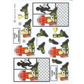 Rd fodbold trje m/sko