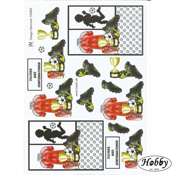 Rd fodbold trje m/sko