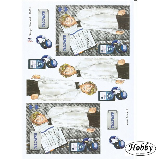 Konfirmand m/ hretelefon