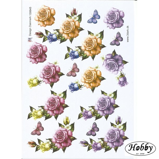 Roser i forskellig farver