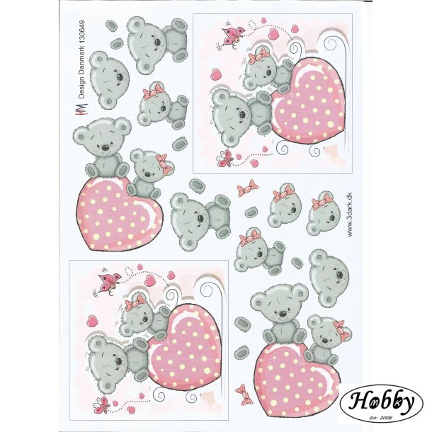 Bamse med lyserdt hjerte