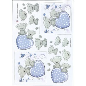 Bamse med lyseble hjerte