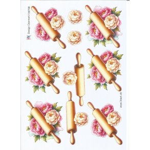 Kagerulle og blomster