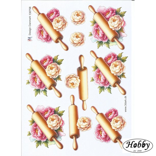 Kagerulle og blomster