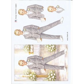 Konfirmationsdreng i kirke stort kort