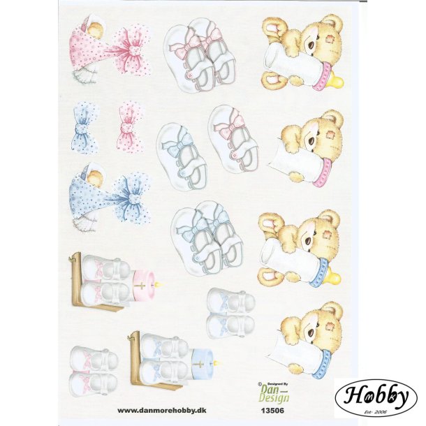 Sm� bamser dreng/pige med flasker