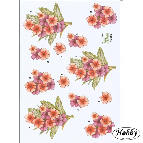 Rde og lilla blomster