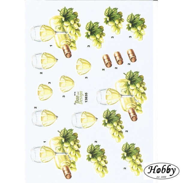 Hvidvin og grnne druer