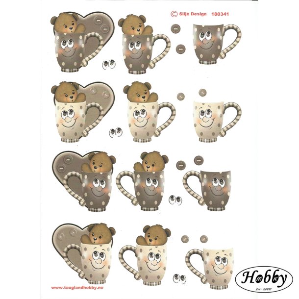 Sjov kop med bamse og hjerte