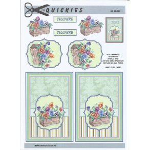 Blomsterkasse med blomster