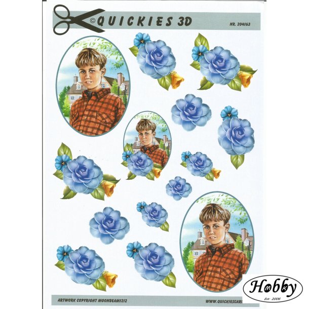 Konfirmations dreng i rd trje oval ramme